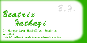 beatrix hathazi business card